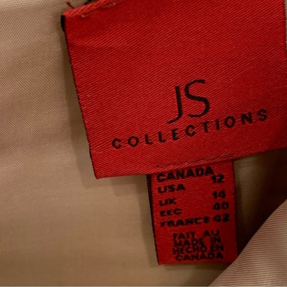 JS Collections gold mauve stripe tank top. Size 12 - Picture 3 of 8